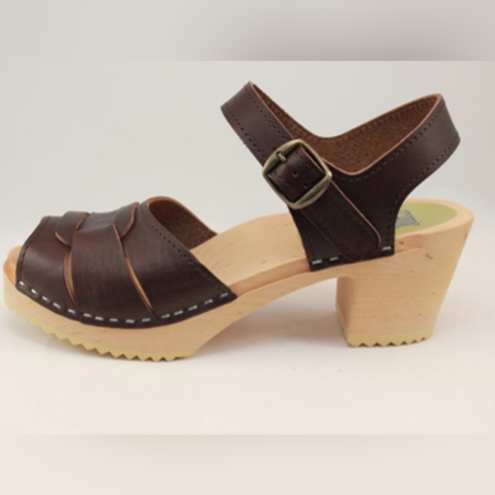Scandic Peep Toe Portsmouth Clogs 36